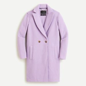 J.Crew Daphne Topcoat Italian Boiled Wool Purple NWOT